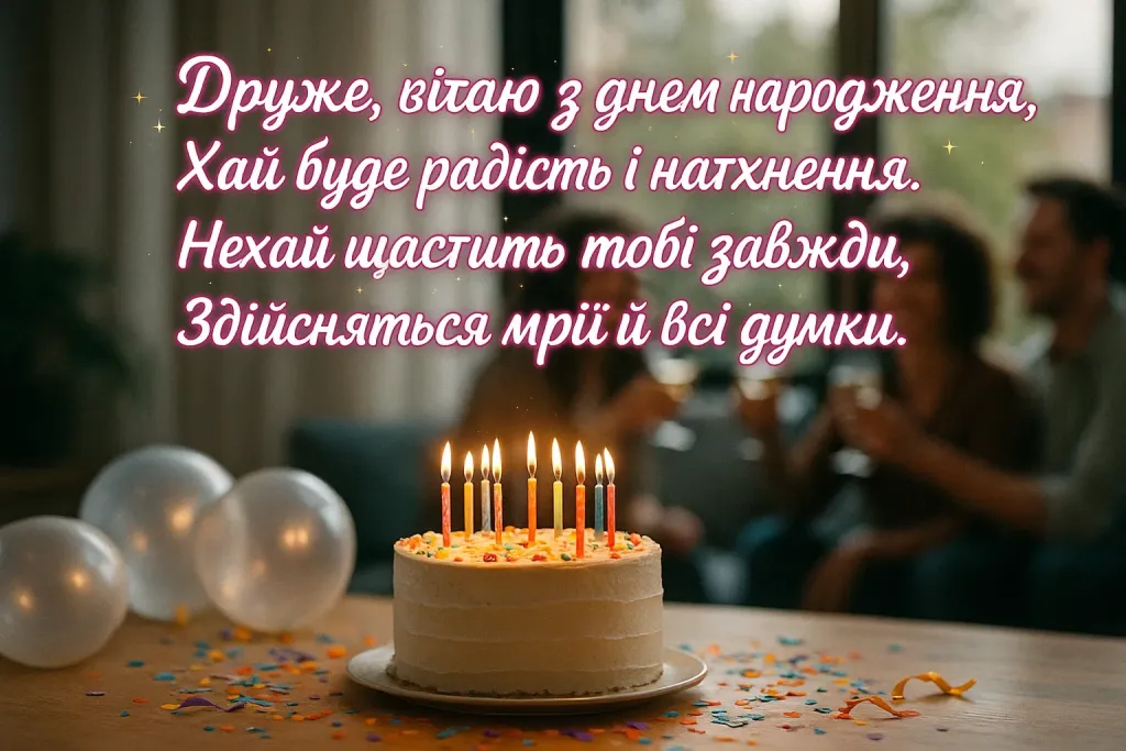 Привітання з днем народження другу
