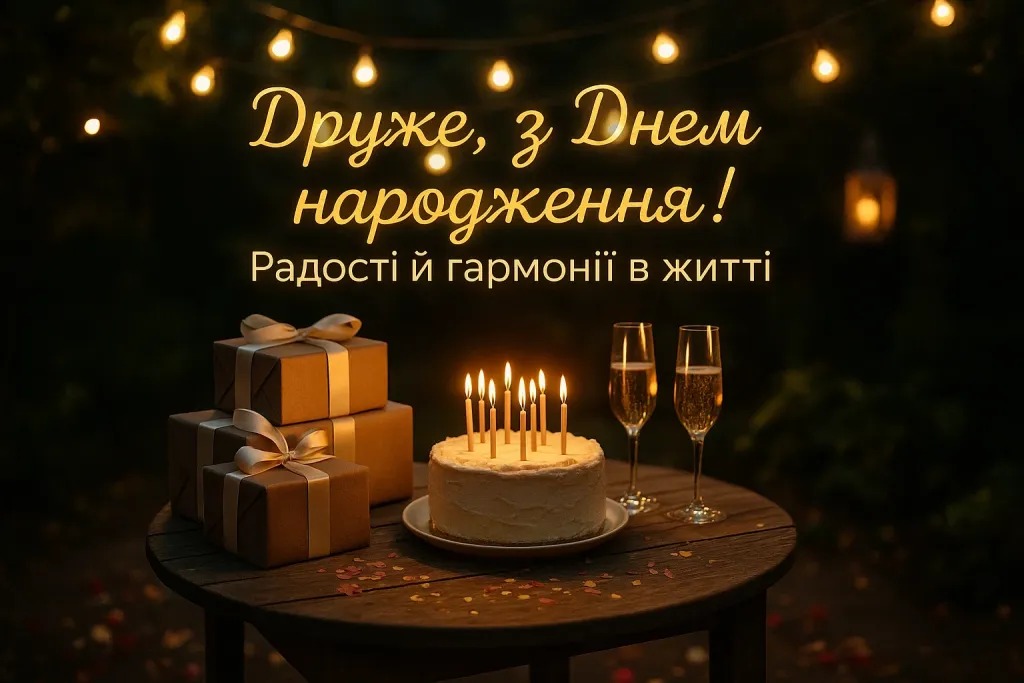 Привітання з днем народження другу