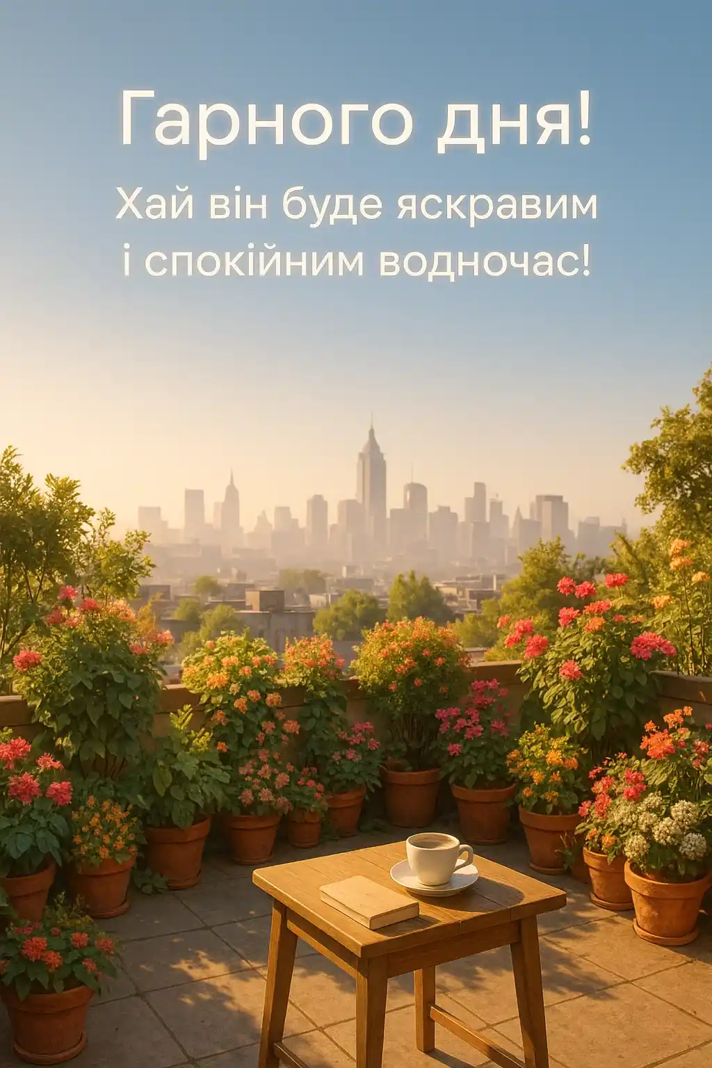 Привітання з добрим ранком та гарним днем