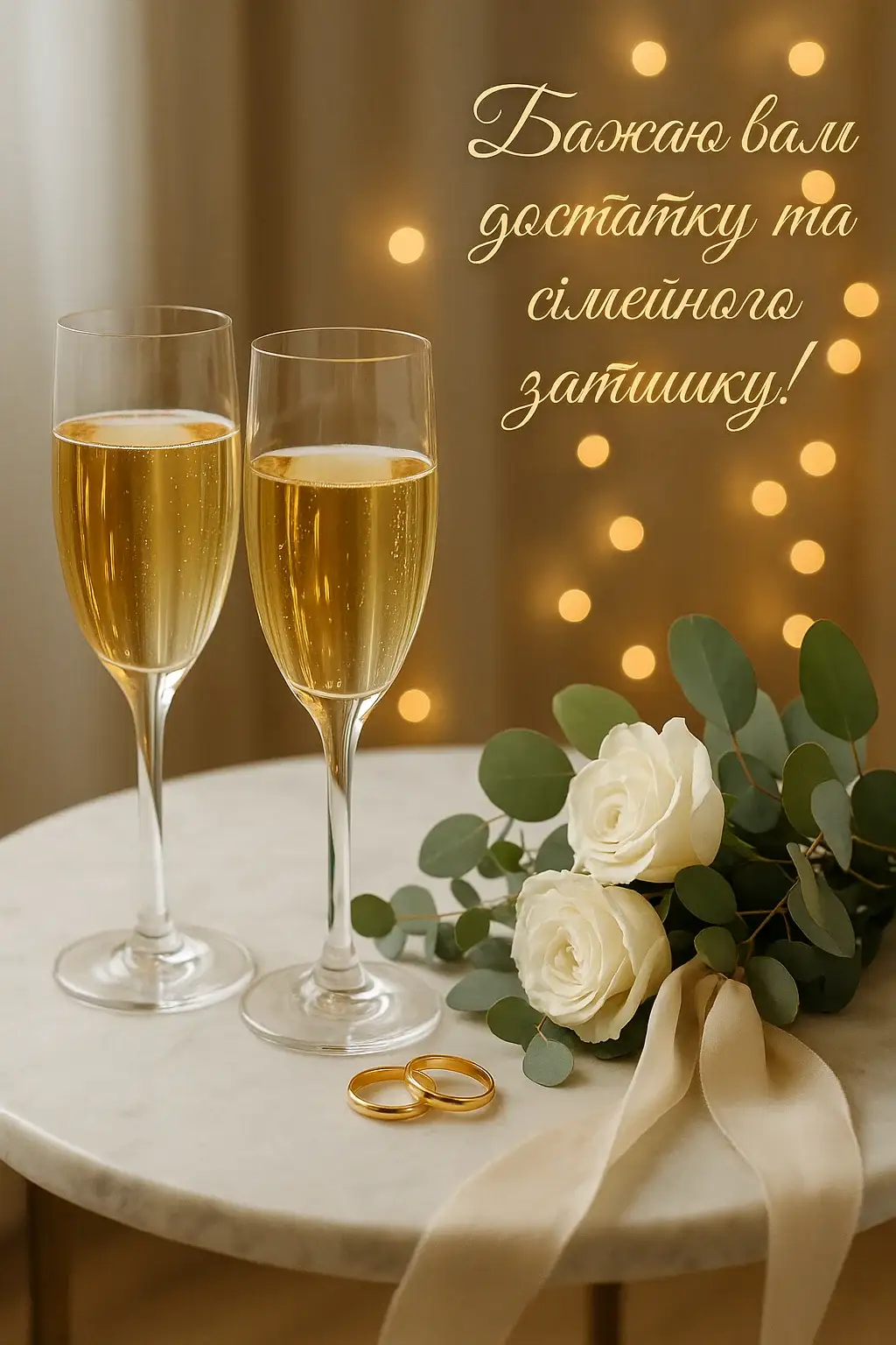 Короткі привітання з весіллям