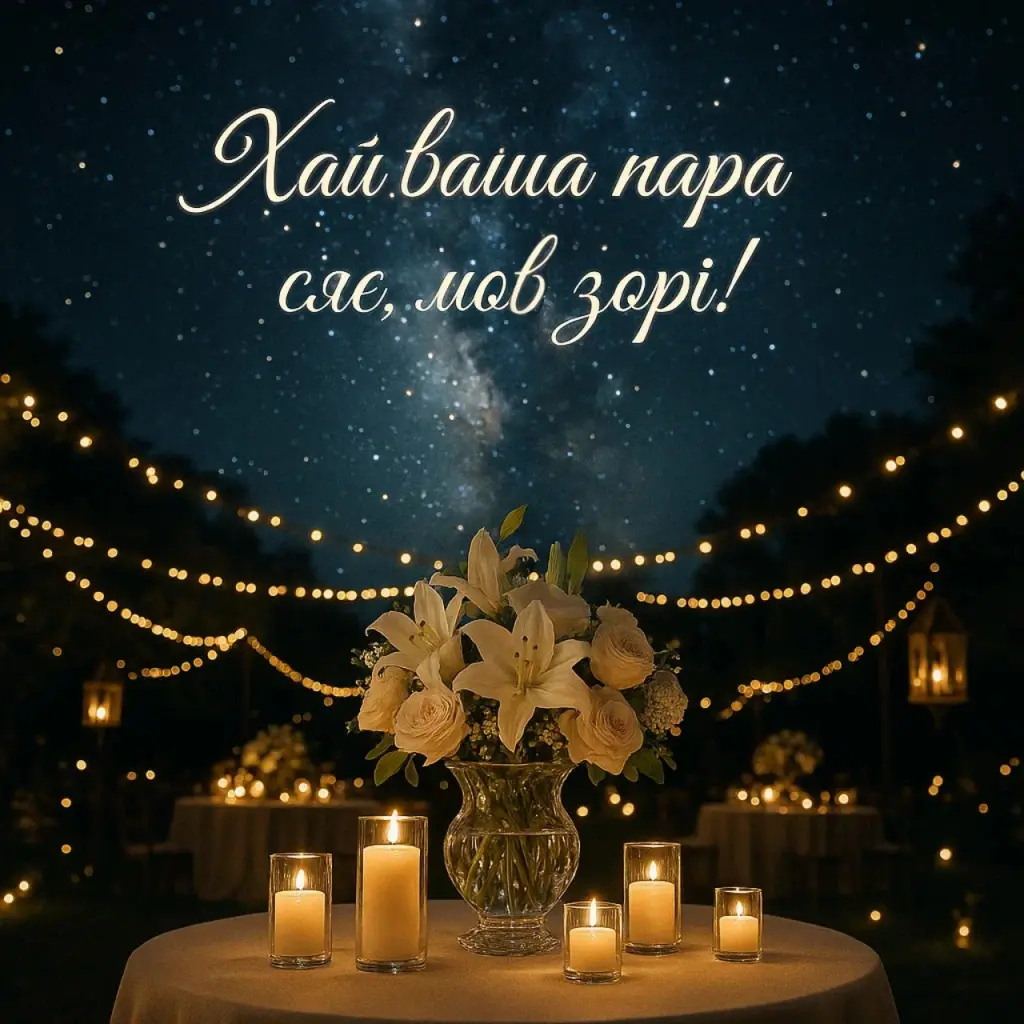 Короткі привітання з весіллям
