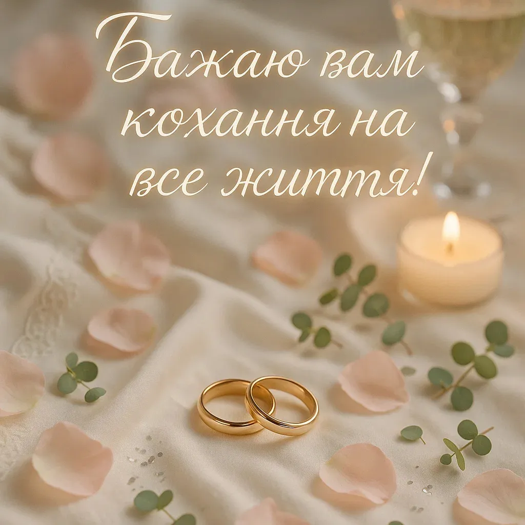 Короткі привітання з весіллям