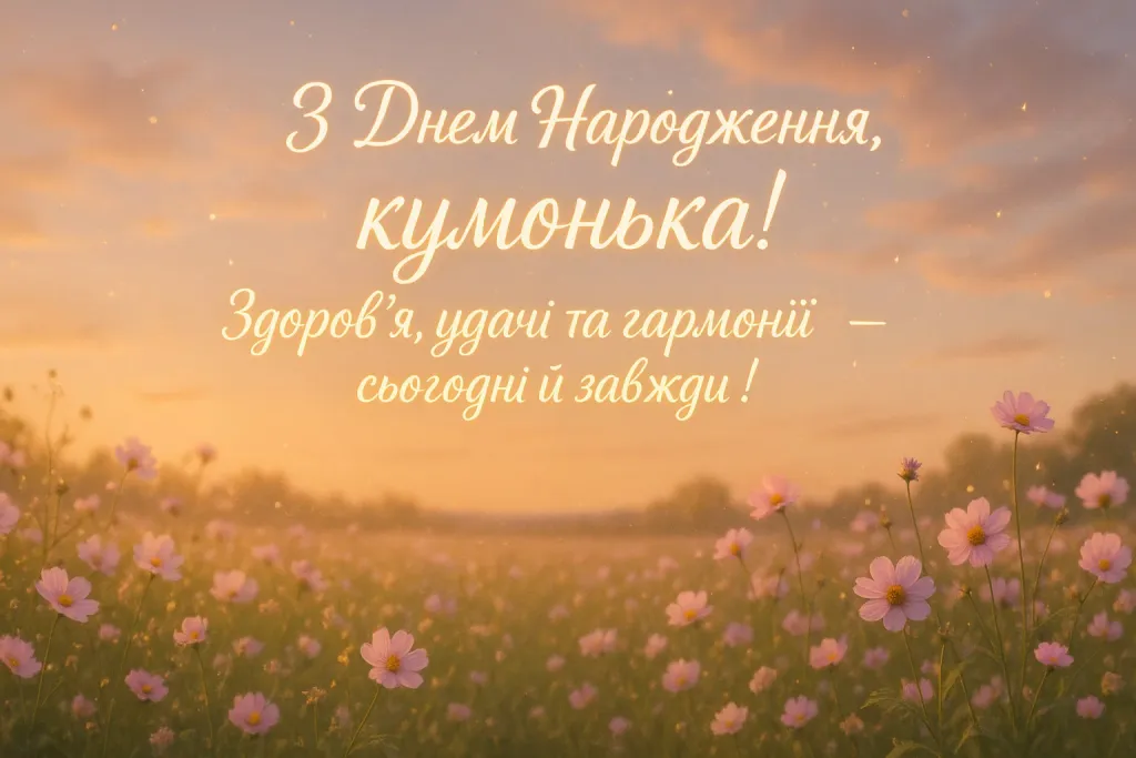 Привітання з днем народження куми