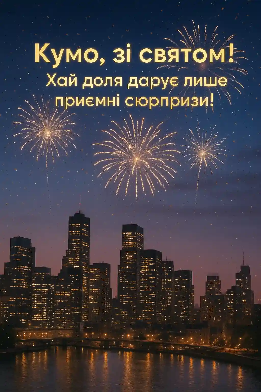 Привітання з днем народження куми