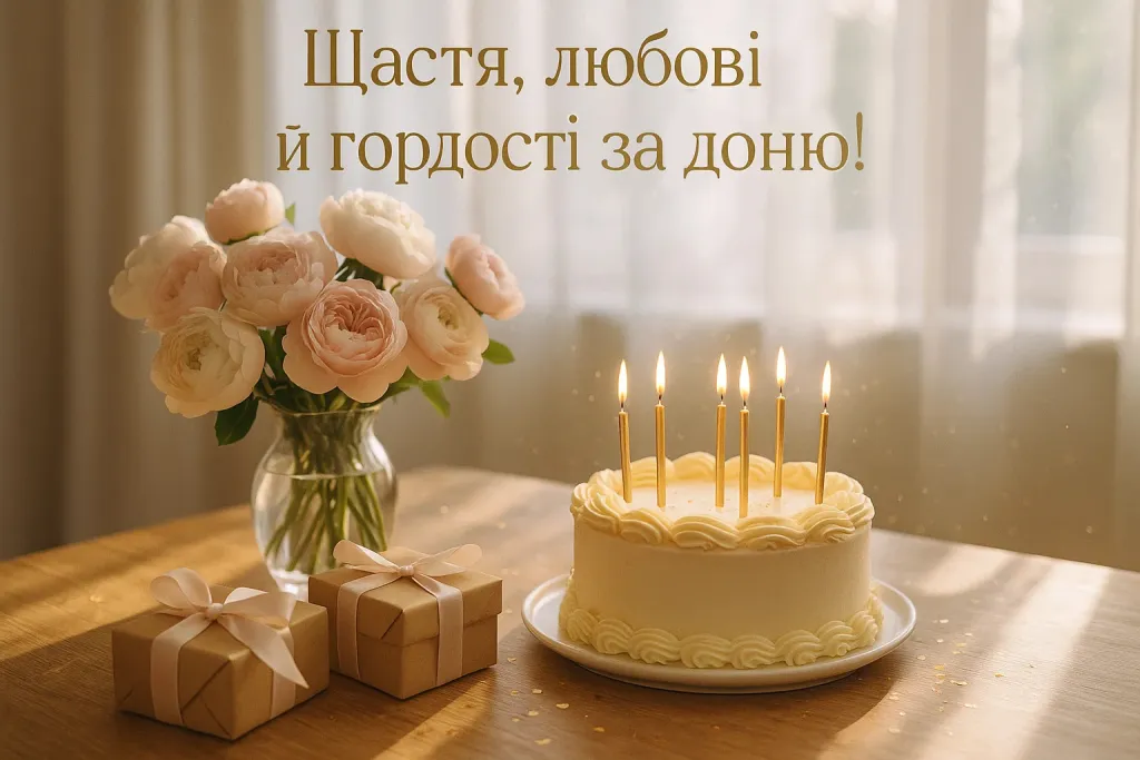 Привітання мамі з днем народження дорослої дочки