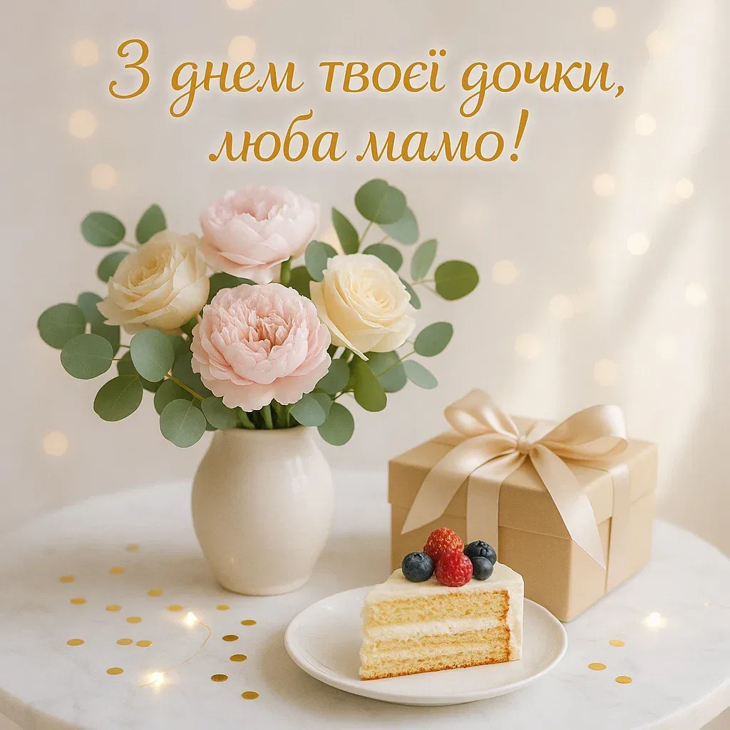 Привітання мамі з днем народження дорослої дочки