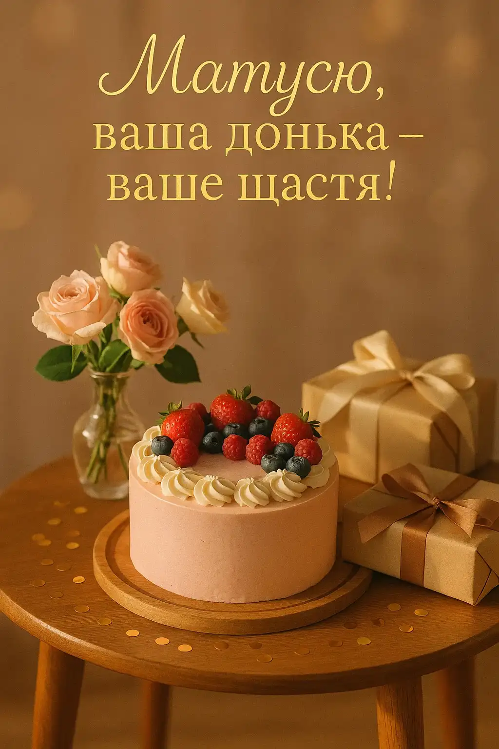 Привітання мамі з днем народження дорослої дочки