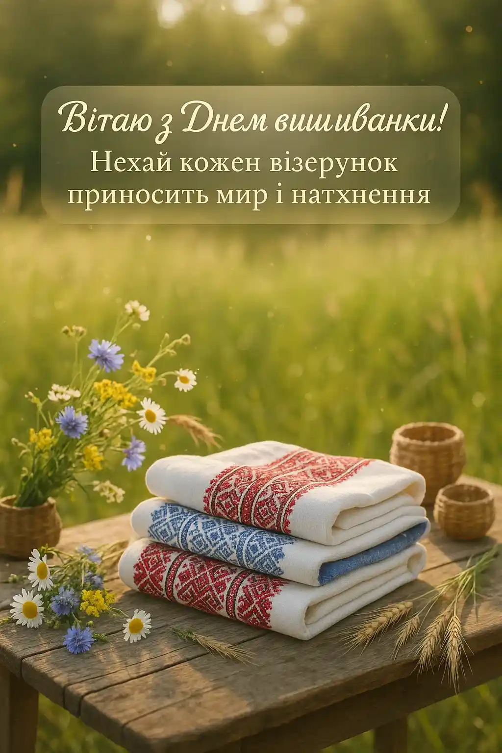 Привітання з днем вишиванки