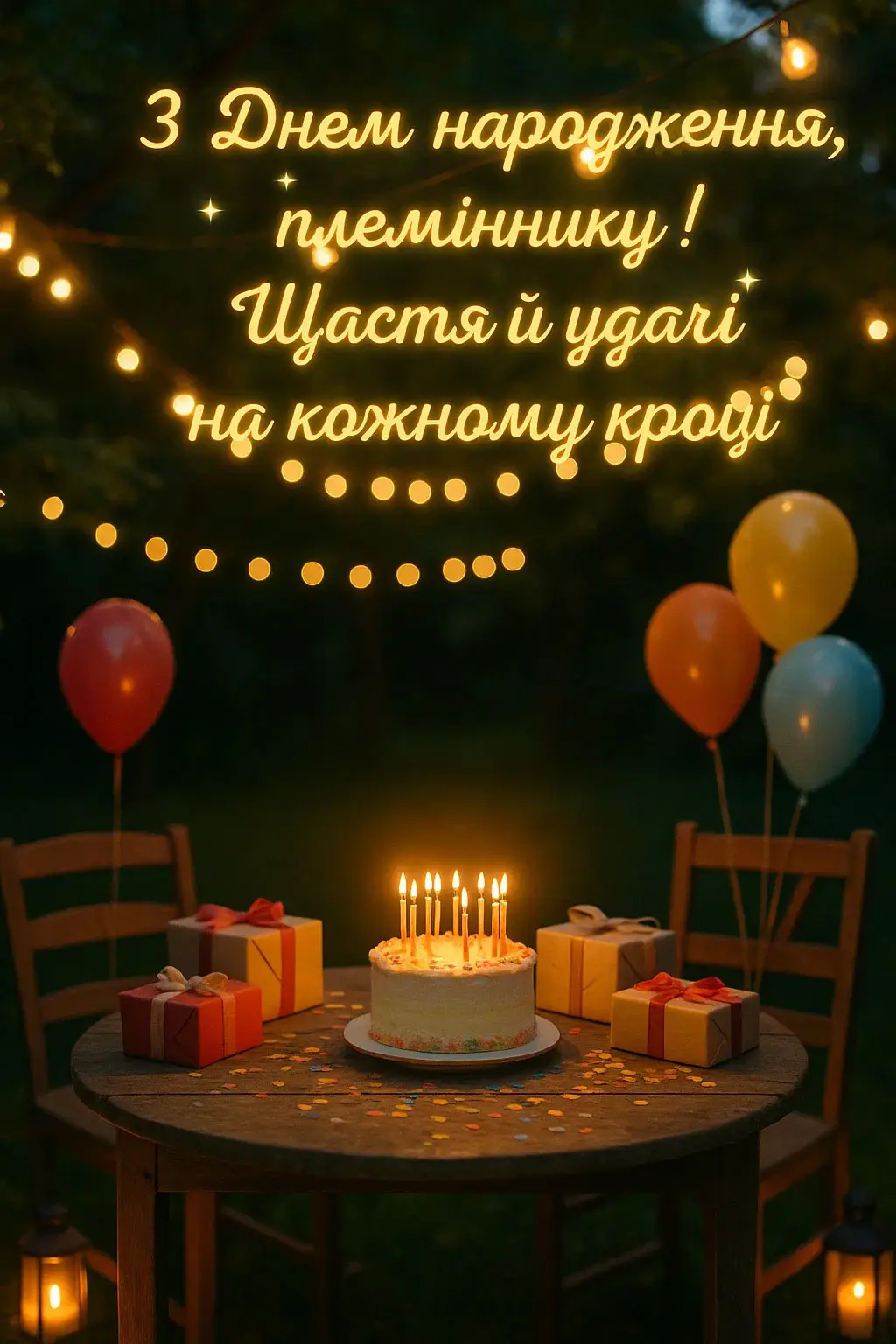 Гарне привітання з днем народження племіннику