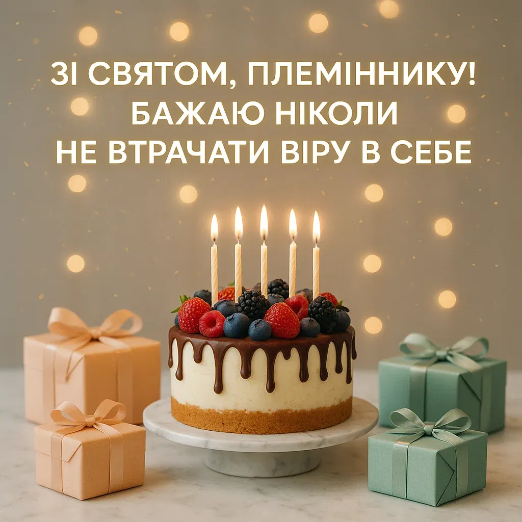Гарне привітання з днем народження племіннику
