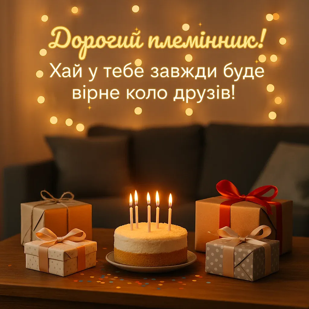 Гарне привітання з днем народження племіннику