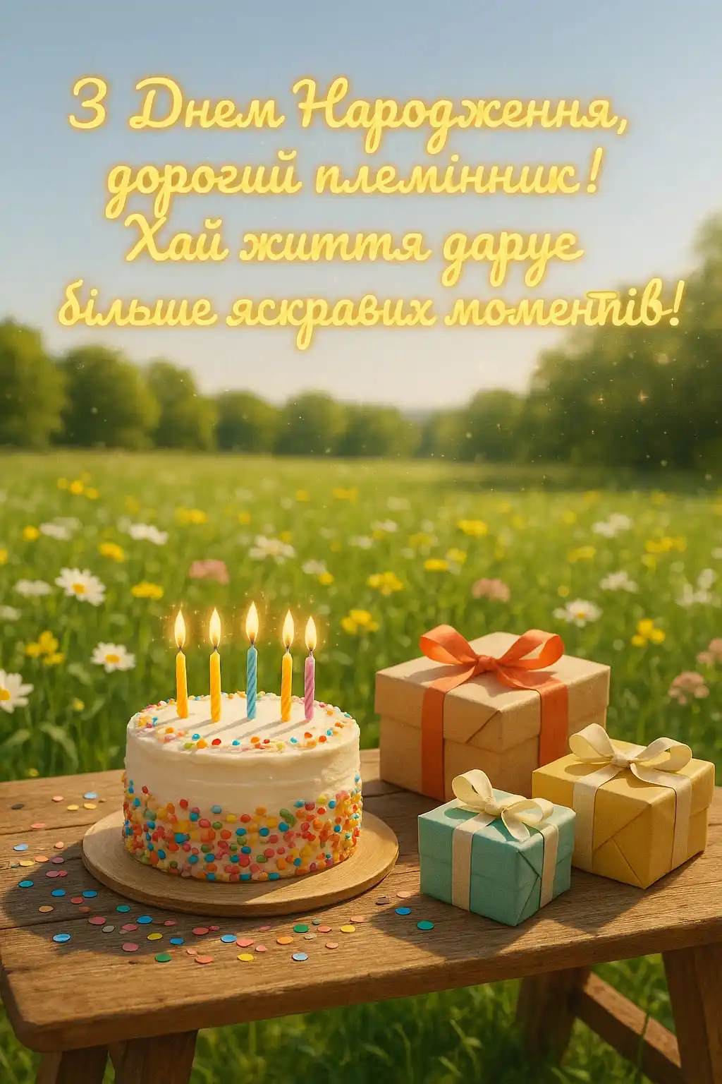 Гарне привітання з днем народження племіннику