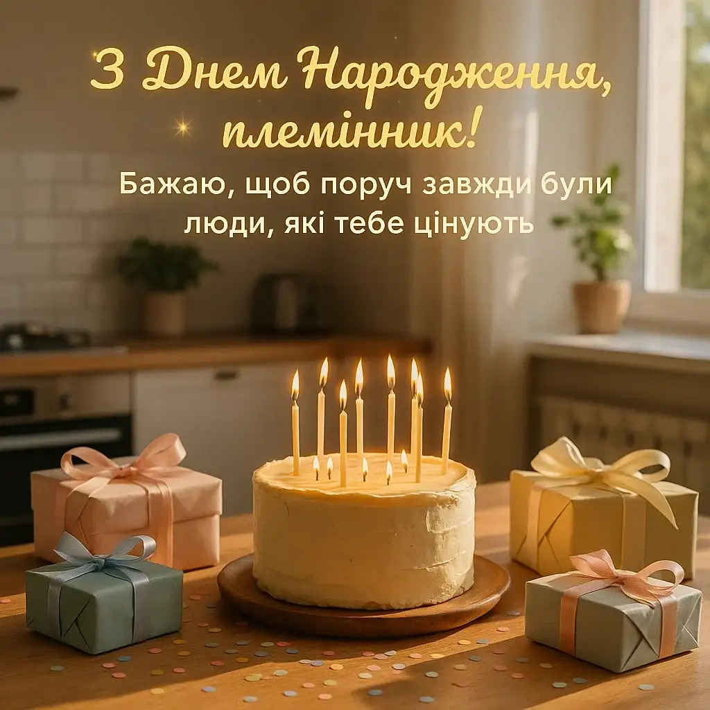 Гарне привітання з днем народження племіннику