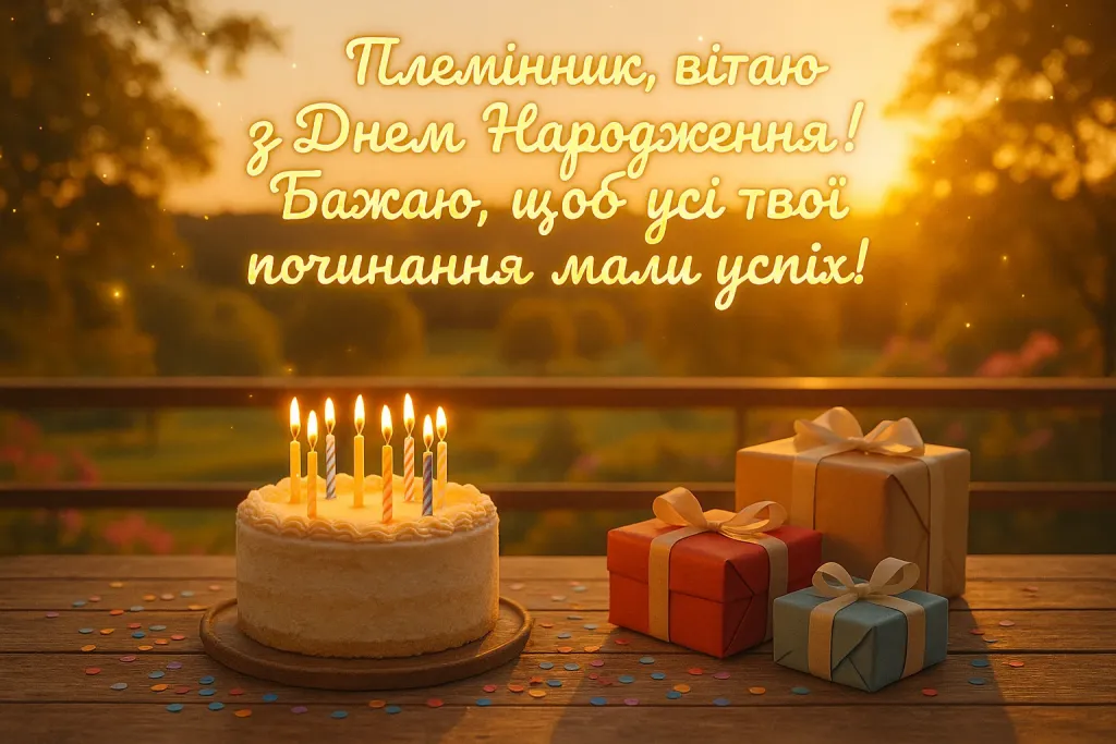 Гарне привітання з днем народження племіннику