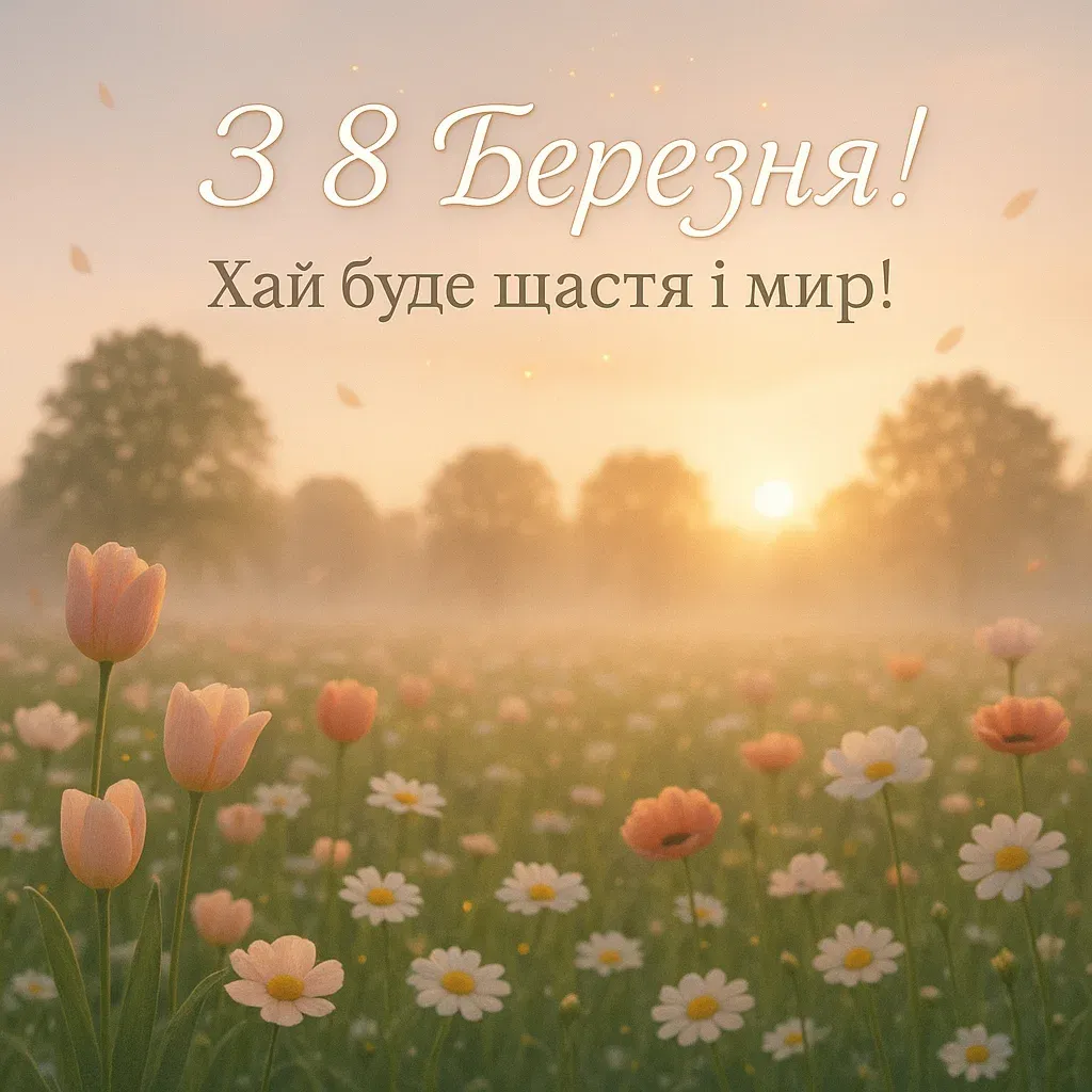 Привітання з днем 8 березня