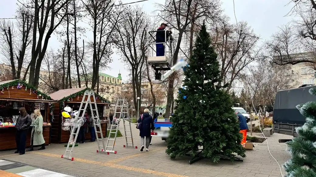 У Кропивницькому встановили нову пʼятиметрову ялинку: святкове містечко з економним підходом