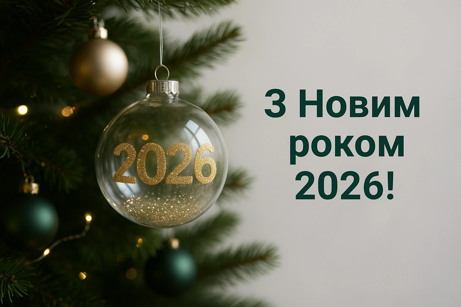 Короткі привітання з Новим роком 2026