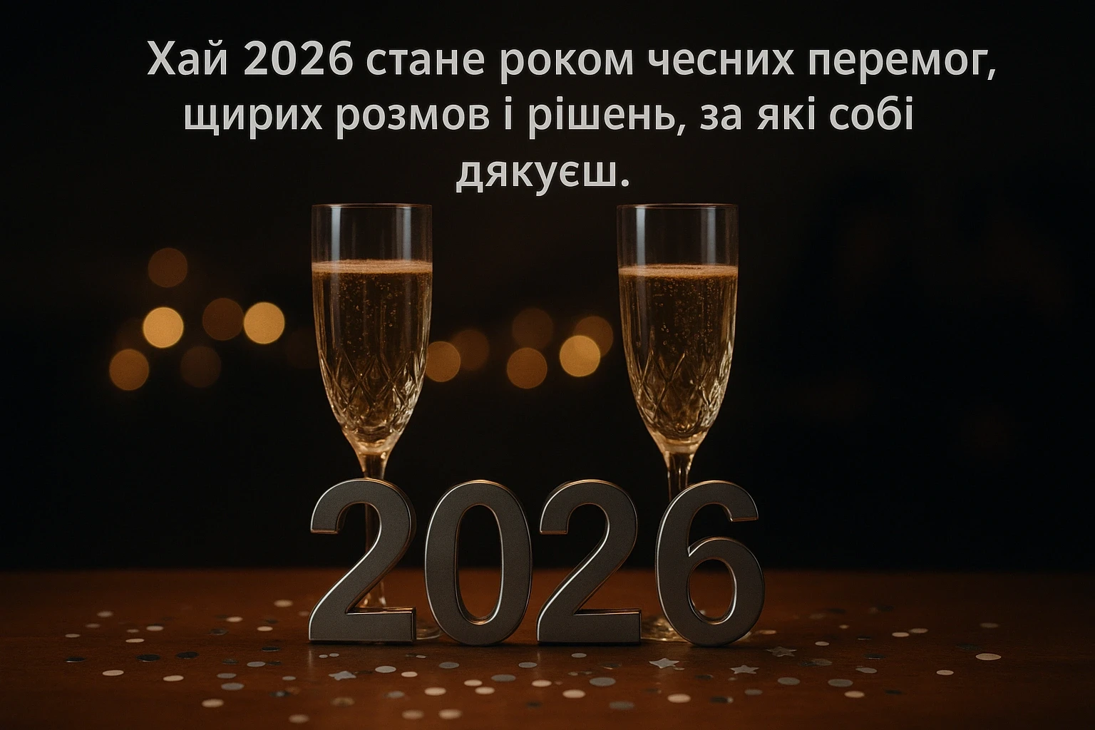 Короткі привітання з Новим роком 2026