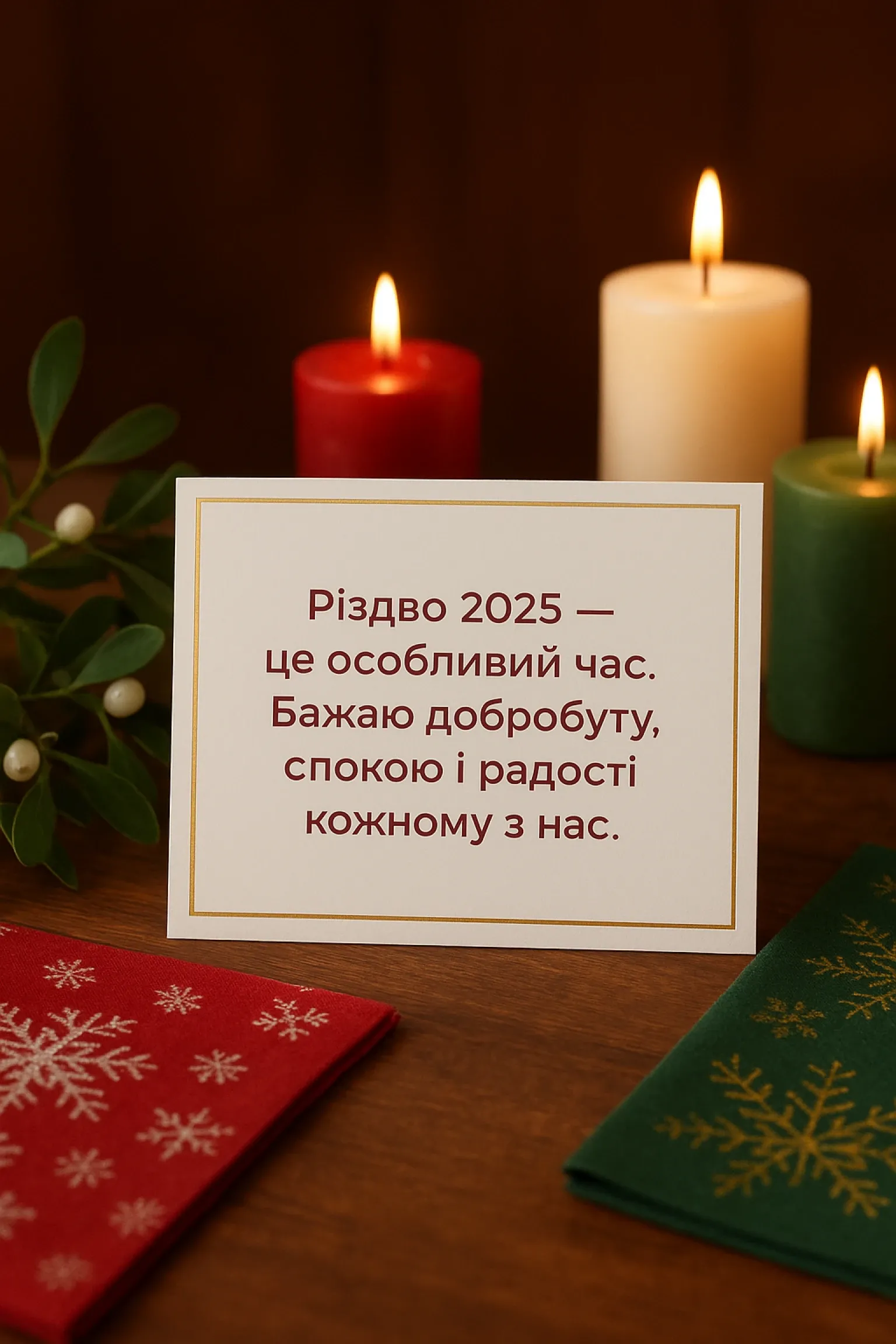 Привітання з різдвом 2025
