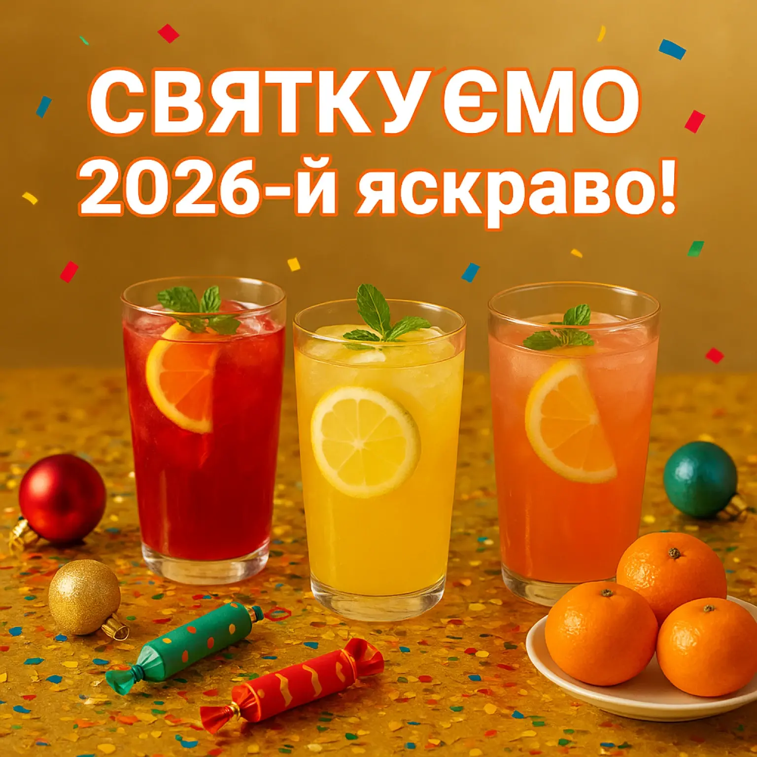 Привітання з прийдешнім новим роком 2026