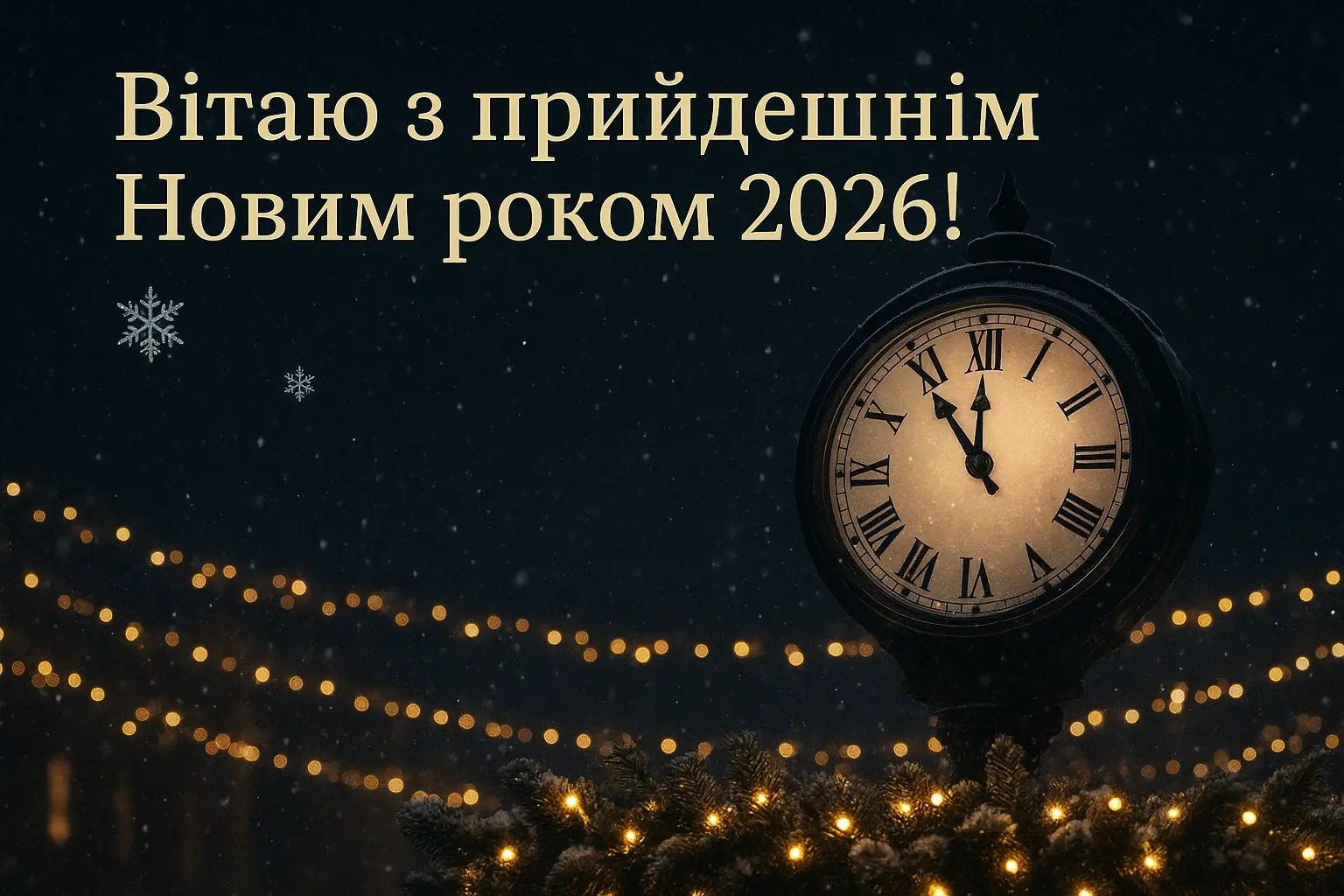 Привітання з прийдешнім новим роком 2026