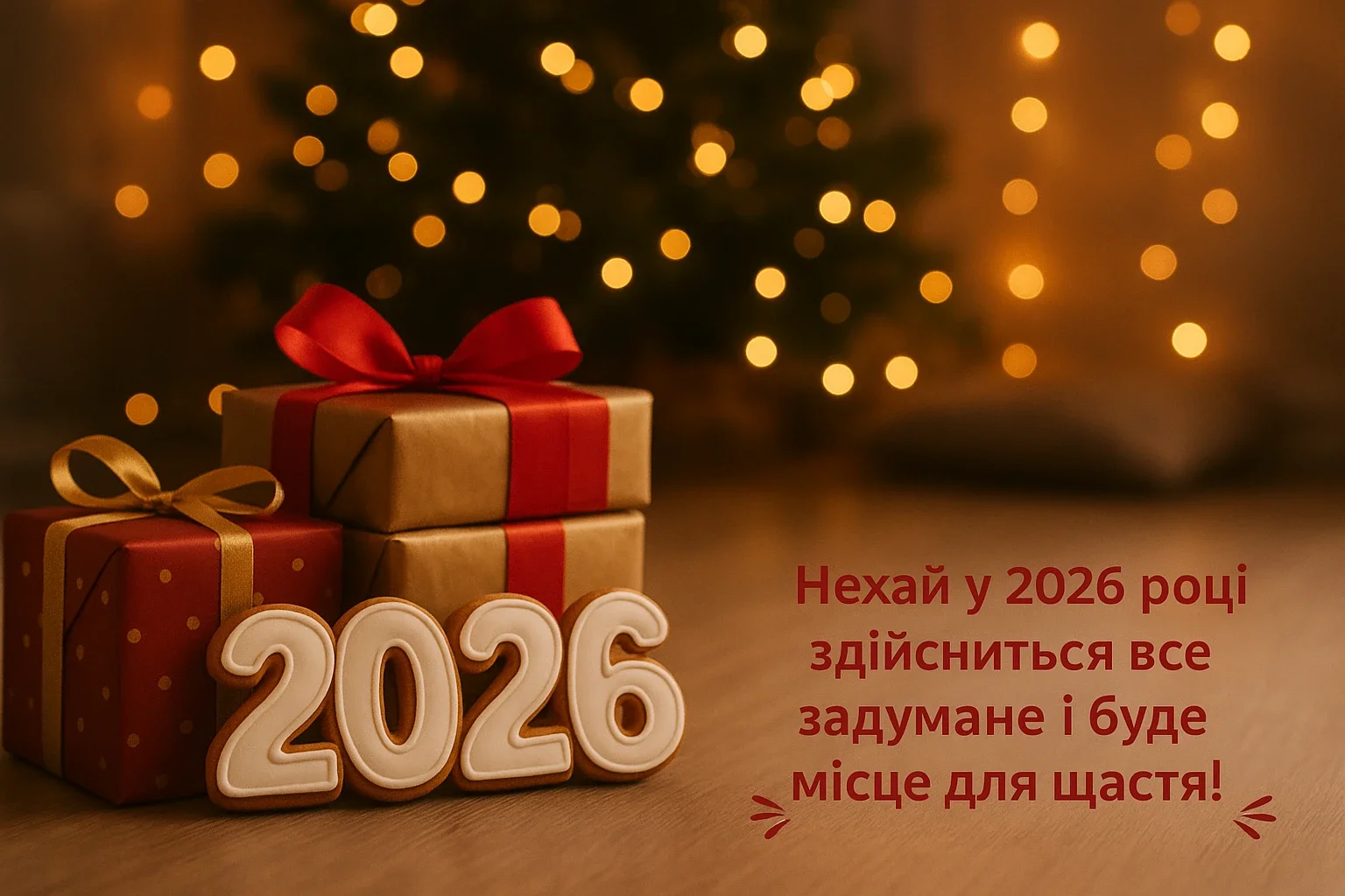 Привітання з прийдешнім новим роком 2026
