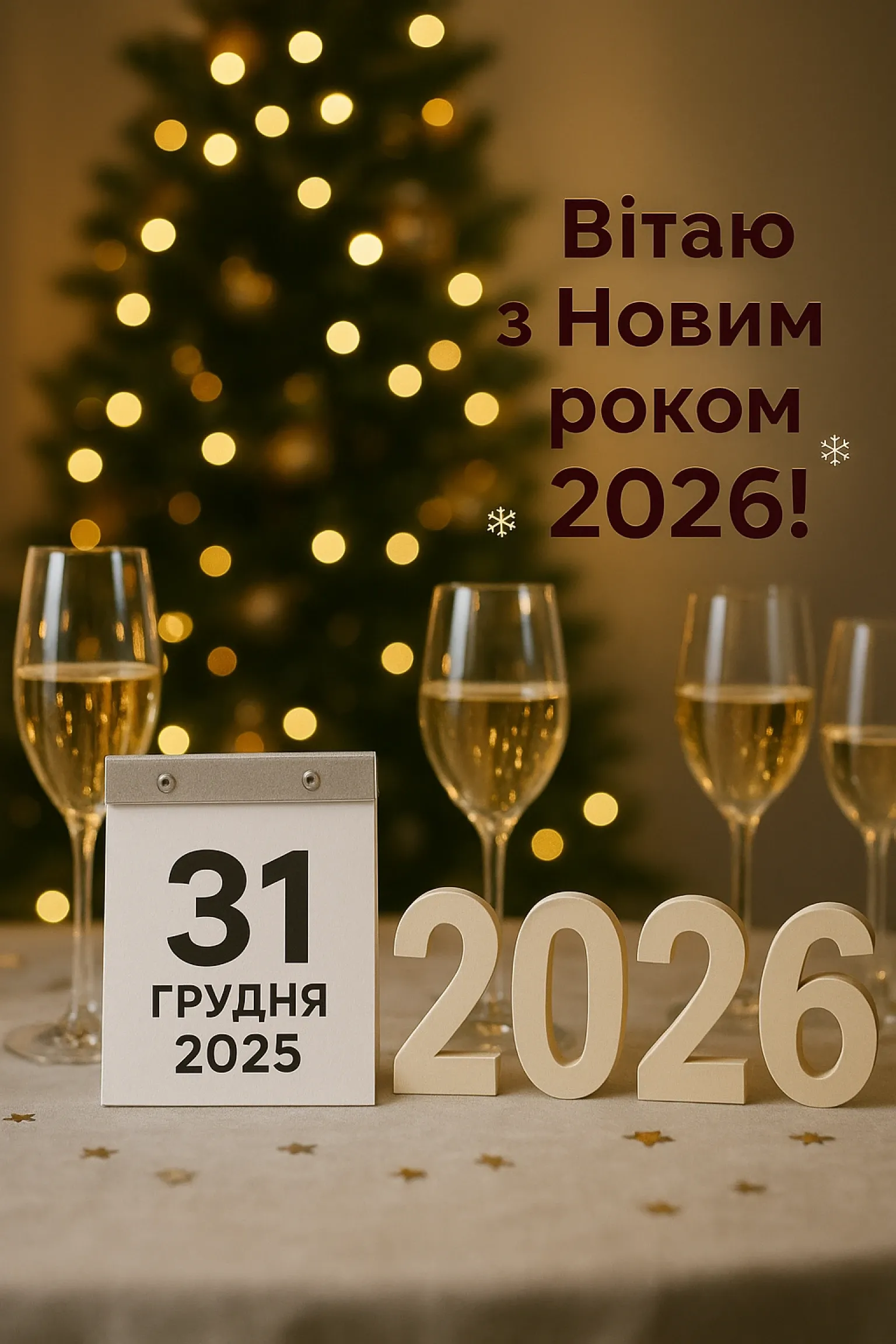 Привітання з прийдешнім новим роком 2026