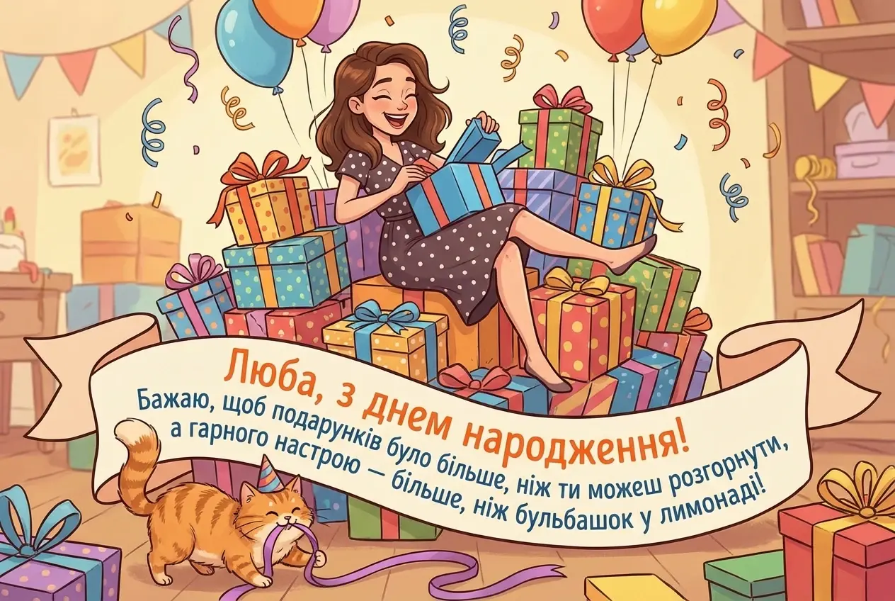 Для сестрички Люби з днем народження