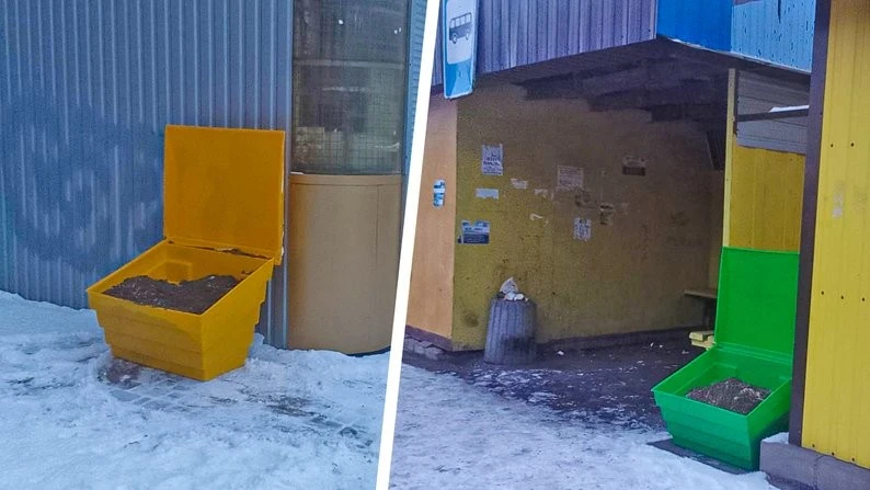 Новоукраїнка зміцнює безпеку на дорогах: встановили контейнери з протиожеледною сумішшю