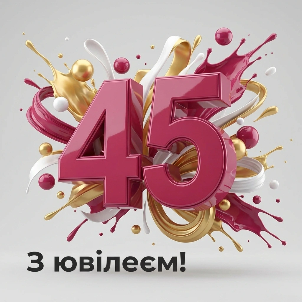 з ювілеєм 45 жінці
