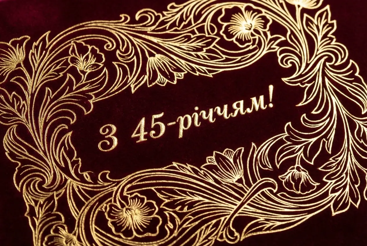 з ювілеєм 45 жінці