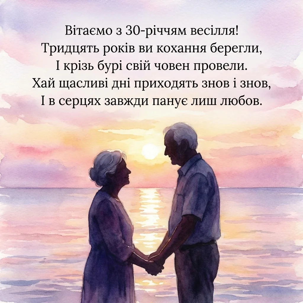 перлинове весілля 30 років весілля привітання картинки