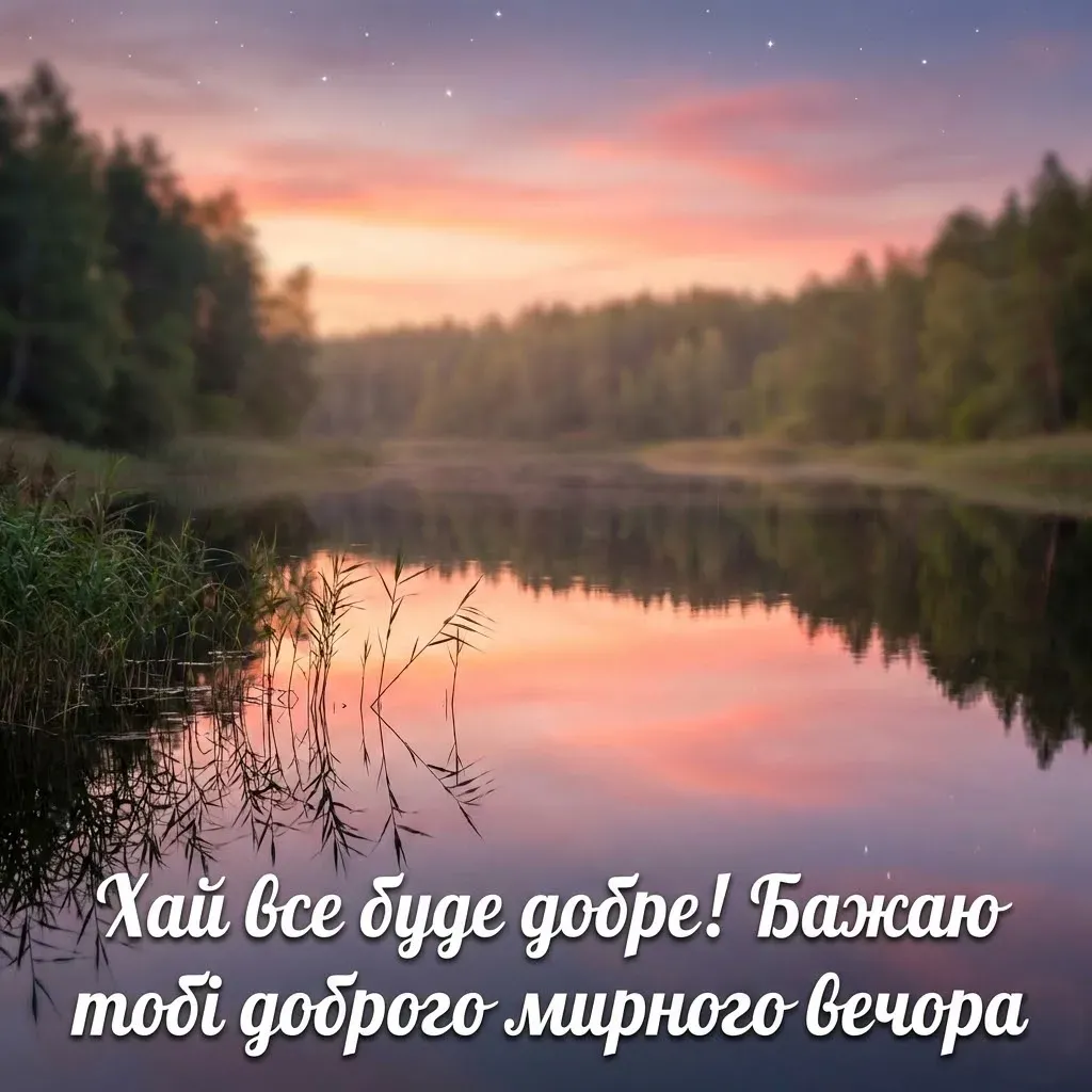 Картинки доброго мирного вечора: душевна добірка листівок для тихих митей