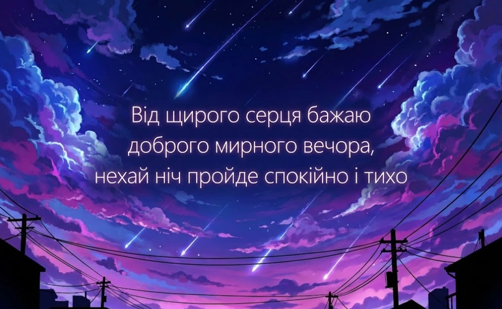 Картинки доброго мирного вечора: душевна добірка листівок для тихих митей