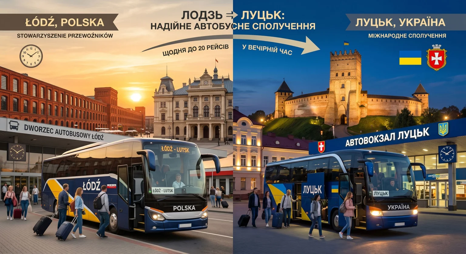Комфортні поїздки з Лодзі до Луцька: переваги перевізника Contrabus