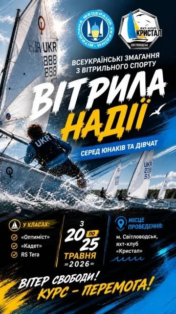 Світловодськ прийме великий юнацький вітрильний турнір після багаторічної паузи