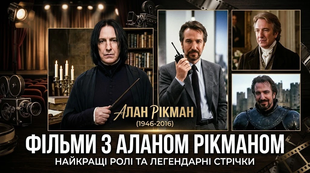 Фільми з Аланом Рікманом від бойовиків до мелодрам